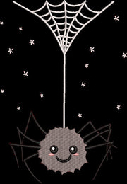 Spider with Web Embroidery Design Instant Download Cute Halloween - 3 Sizes - 8 Formats - ThreadArt - Threadart.com