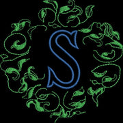 Leafy Circle Monogram Frame Embroidery Design Instant Download - 3 Sizes - 8 Formats - ThreadArt - Threadart.com