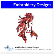 Jacobean Horse Embroidery Design  Instant Download  - Multiple Sizes - 8 Formats - ThreadArt - Threadart.com