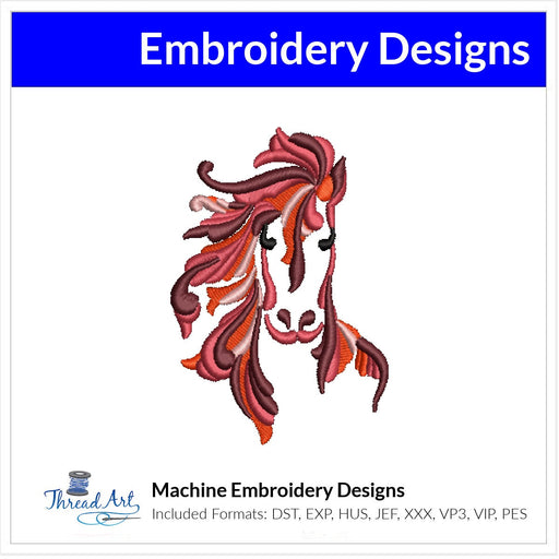 Jacobean Horse Embroidery Design  Instant Download  - Multiple Sizes - 8 Formats - ThreadArt - Threadart.com