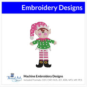 Christmas Elf Embroidery Design Instant Download - Multiple Sizes - 8 Formats - ThreadArt - Threadart.com