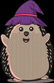 Cute Animal with Witch Hat Embroidery Design Instant Download Cute Halloween - 3 Sizes - 8 Formats - ThreadArt - Threadart.com