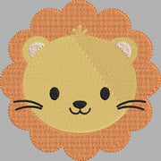 Cute Lion Face Embroidery Design Instant Download Cute Kids Design - 3 Sizes - 8 Formats - ThreadArt - Threadart.com