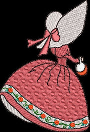 Tea Towel Girl Embroidery Design  Instant Download  - Multiple Sizes - 8 Formats - ThreadArt - Threadart.com