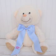 Monogrammed Grosgrain Ribbon Bows - Embroidered Initial - Threadart.com