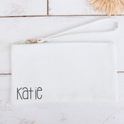 Personalized Canvas Wristlets - Custom Name In Left Corner - Threadart.com