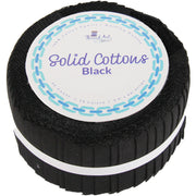 Jelly Roll Fabric Strips, 40 Precut Fabric Strips in Black, Premium Cotton - Threadart.com