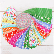 Fat Quarter Bundle - Five Yellow Confetti Brights Precut Cotton Fabrics - Threadart.com