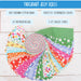 Jelly Roll Fabric Strips, 40 Precut Fabric Strips in Confetti Bright Prints, Premium Cotton - Threadart.com