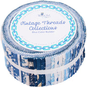 Jelly Roll Fabric Strips, 40 Precut Fabric Strips in Blue Prints, Premium Cotton - Threadart.com