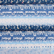 Jelly Roll Fabric Strips, 40 Precut Fabric Strips in Blue Prints, Premium Cotton - Threadart.com
