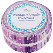 Jelly Roll Fabric Strips, 40 Precut Fabric Strips in Lavender Prints, Premium Cotton - Threadart.com