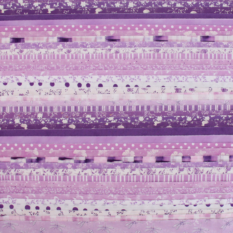 Jelly Roll Fabric Strips, 40 Precut Fabric Strips in Lavender Prints, Premium Cotton - Threadart.com