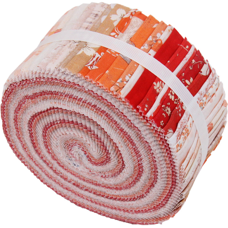 Jelly Roll Fabric Strips, 40 Precut Fabric Strips in Sunrise Prints, Premium Cotton - Threadart.com