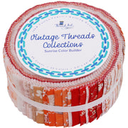 Jelly Roll Fabric Strips, 40 Precut Fabric Strips in Sunrise Prints, Premium Cotton - Threadart.com