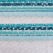 Jelly Roll Fabric Strips, 40 Precut Fabric Strips in Teal Prints, Premium Cotton - Threadart.com