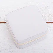 Travel Jewelry Case, Jewelry Box Organizer - Pink, Ivory, or Black - Threadart.com