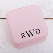 Travel Jewelry Case, Jewelry Box Organizer - Pink, Ivory, or Black - Threadart.com