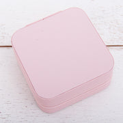 Travel Jewelry Case, Jewelry Box Organizer - Pink, Ivory, or Black - Threadart.com