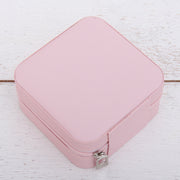 Monogrammed Travel Jewelry Case - Pink, Ivory, or Black - Threadart.com