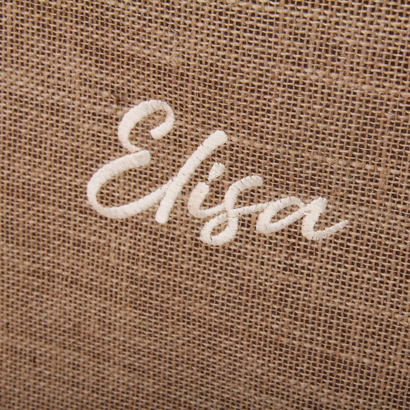Personalized Jute Bag - Embroidered Name or Words - Threadart.com