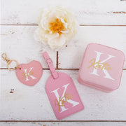 Luggage Tag For Travel - Pink, White, or Black - Threadart.com