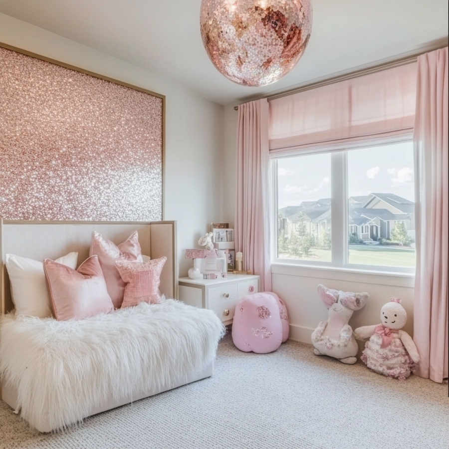 Glitter Wall Paper - Peel & Stick in use