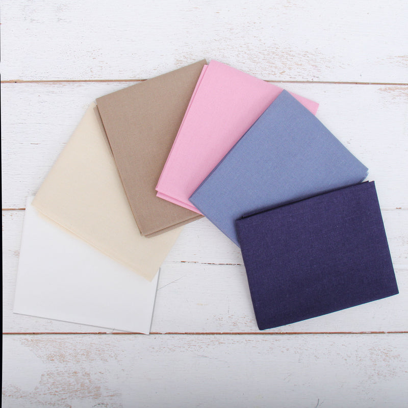 Threadart Linen 6 Fat Quarter Bundles - Premium Linen For Embroidery, Apparel, Home Décor, Bags - 18"x21" - Threadart.com