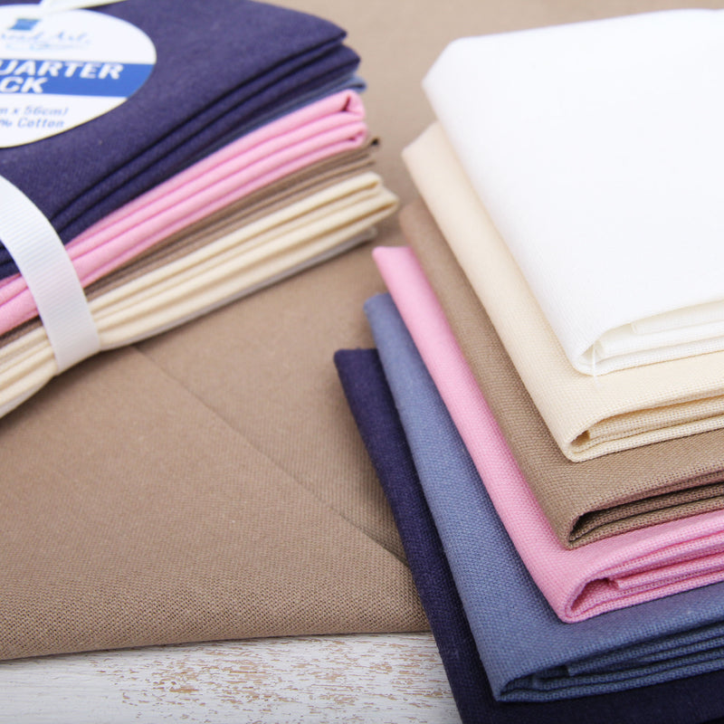 Threadart Linen 6 Fat Quarter Bundles - Premium Linen For Embroidery, Apparel, Home Décor, Bags - 18"x21" - Threadart.com