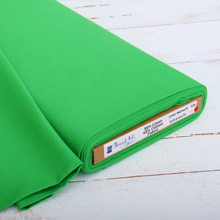 BOLT ENDS OF SOLID LINEN FABRICS - 1/2 YARD TO 1 YARD CUTS - Threadart.com