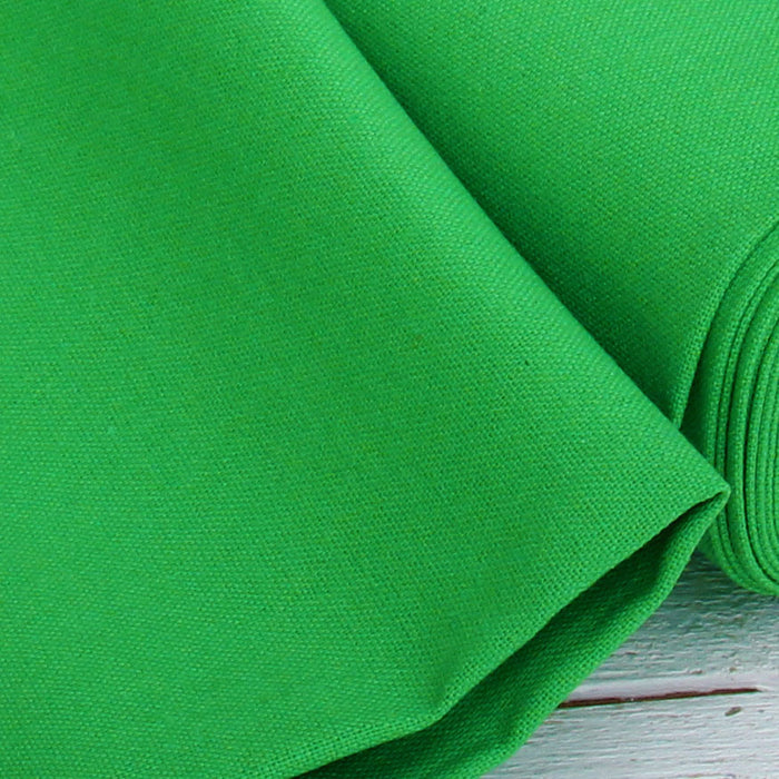 Premium Linen Fabric By The Yard - Kelly Green 55" Width - Cotton Linen Blend Fabric For Embroidery, Apparel, Cross Stitch - Threadart.com