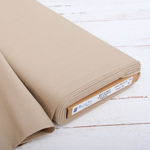 Premium Linen Fabric By The Yard - Taupe 55 Width - Cotton Linen Blen —