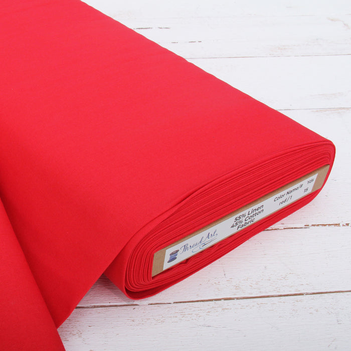 BOLT ENDS OF SOLID LINEN FABRICS - 1/2 YARD TO 1 YARD CUTS