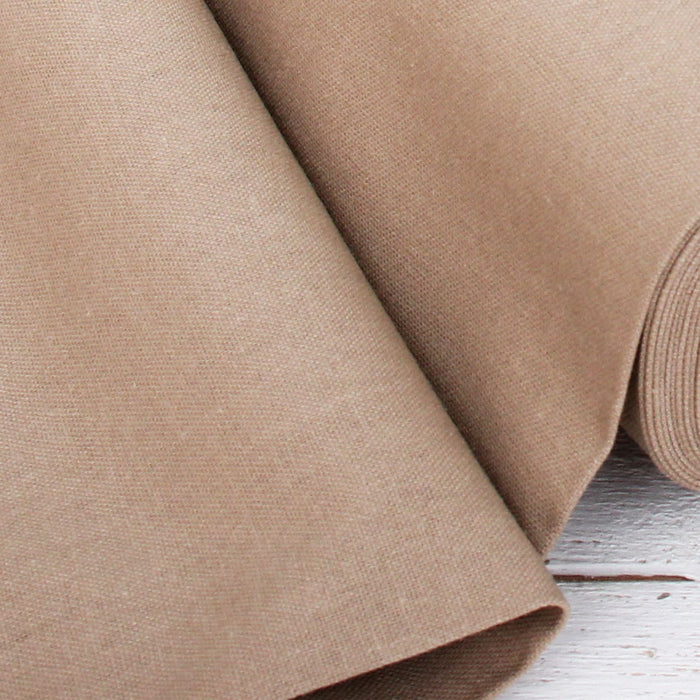 Premium Linen Fabric By The Yard - Taupe 55" Width - Cotton Linen Blend Fabric For Embroidery, Apparel, Cross Stitch - Threadart.com