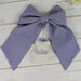 Personalized Newborn Baby Bow - Linen Fabric Ribbon with Embroidery Pendant - 10 Color Options - Threadart.com