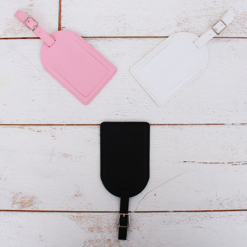Luggage Tag For Travel - Pink, White, or Black - Threadart.com