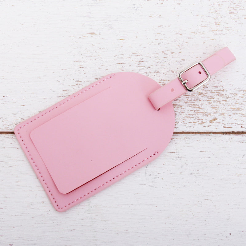 Luggage Tag For Travel - Pink, White, or Black - Threadart.com