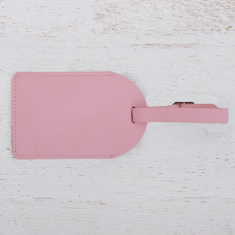 Luggage Tag For Travel - Pink, White, or Black - Threadart.com