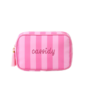 Personalized Striped Cosmetic Bags - Customized With Embroidery - Threadart.com