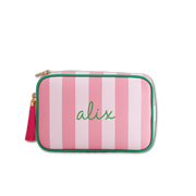 Personalized Striped Cosmetic Bags - Customized With Embroidery - Threadart.com