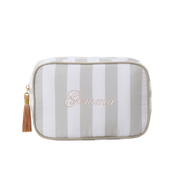 Personalized Striped Cosmetic Bags - Customized With Embroidery - Threadart.com