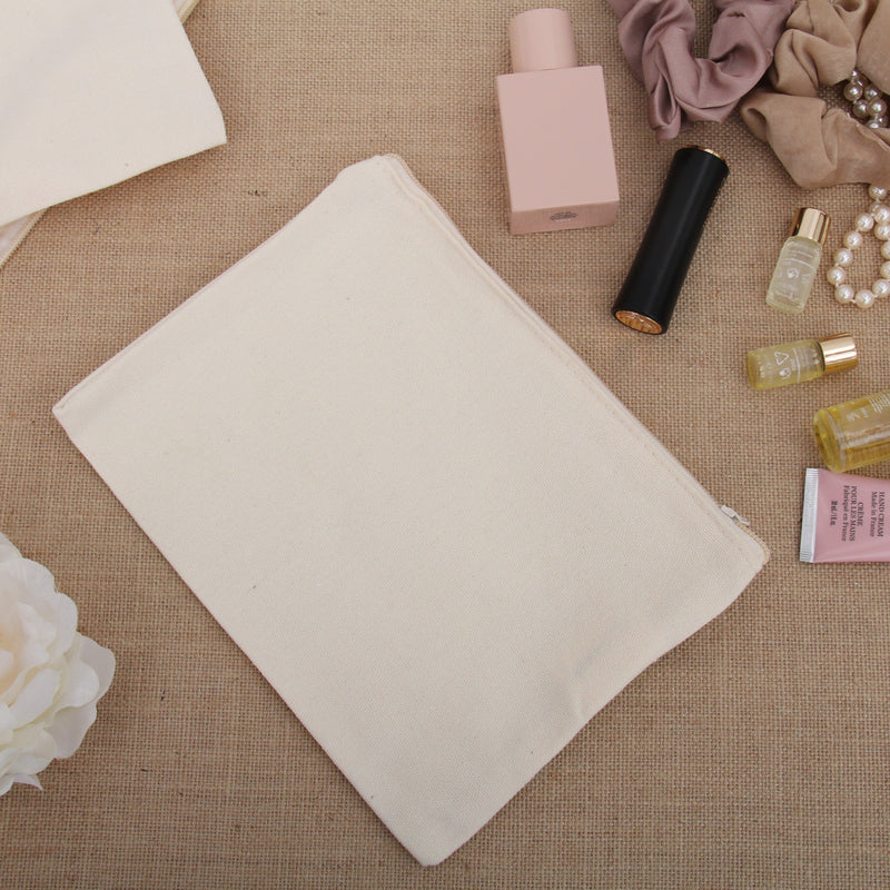 Personalized Canvas Zipper Pouch - Custom Name or Word - Threadart.com