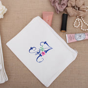 Personalized Makeup Bag - Embroidered Single Initial - Threadart.com