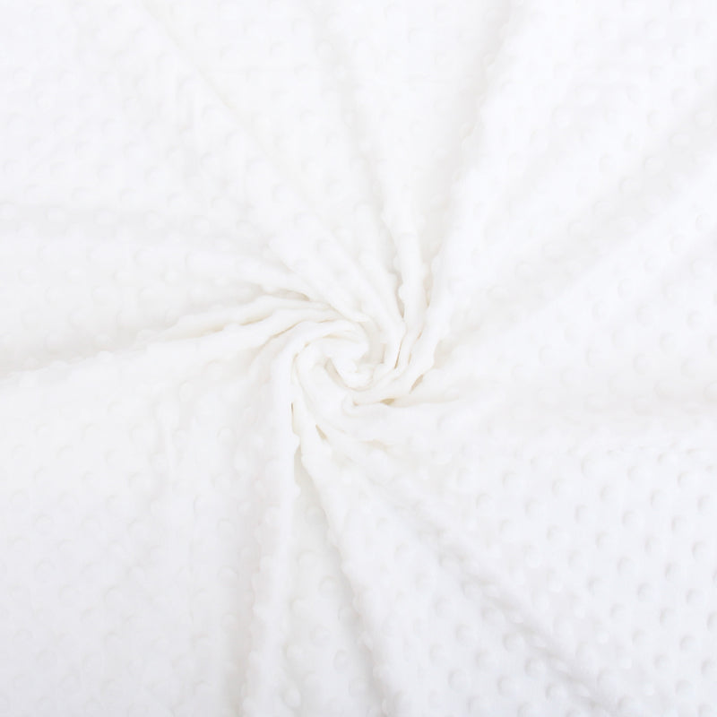 Minky Blanket - Ivory Minky Dots - Baby Blanket Size 28" x 38" - Threadart.com
