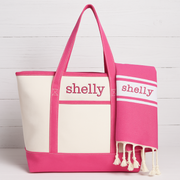 Personalized Turkish Beach Towels - Embroidered Name - Threadart.com