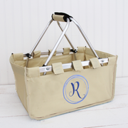 Personalized Market Basket Tote - Embroidered Large Initial - Threadart.com