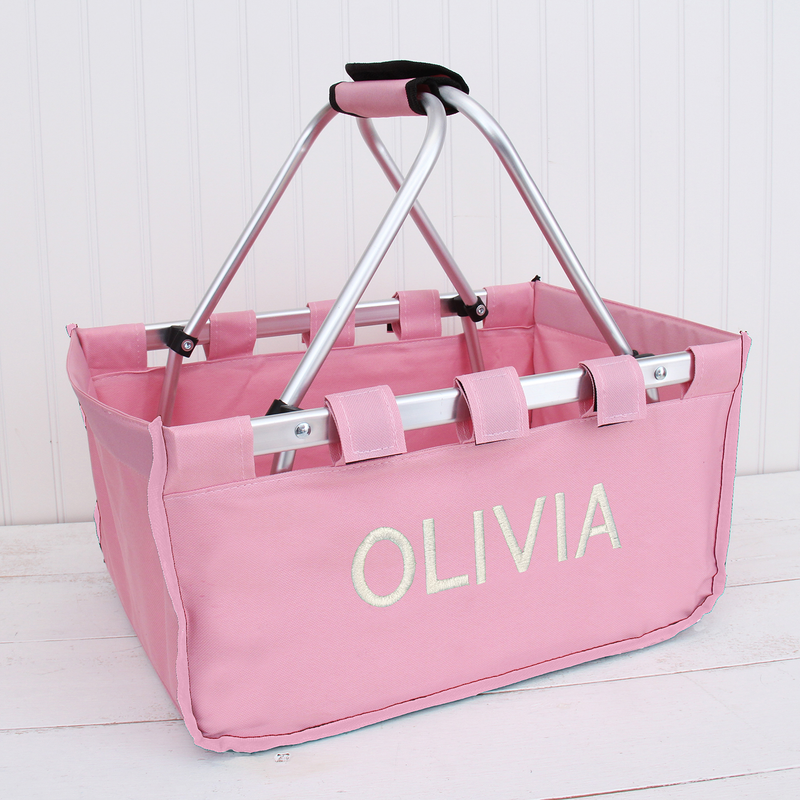 Personalized Market Basket Tote - Embroidered Name or Monogram - Threadart.com