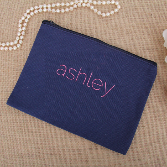 Personalized zipper pouch sale