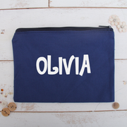 Personalized Canvas Zipper Pouch - Custom Name or Word - Threadart.com