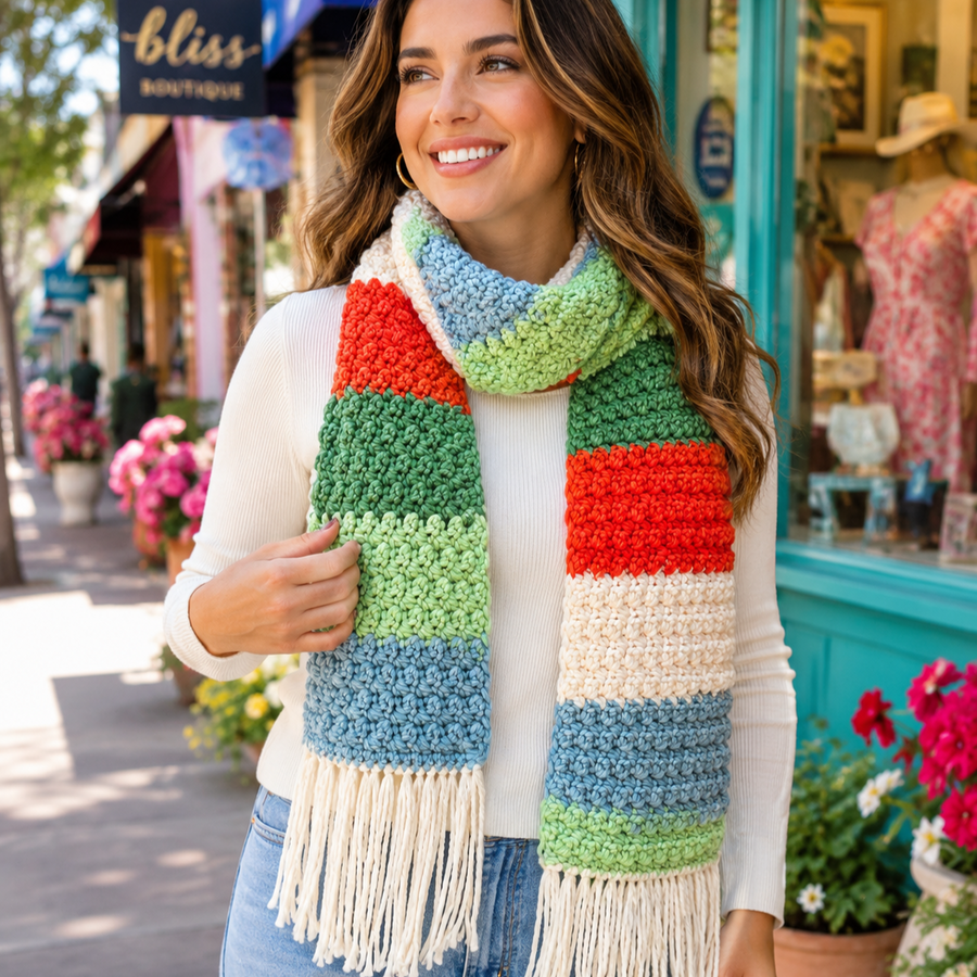 Self-Striping Scarf